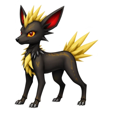 Skeletal Skinny Jolteon-Houndoom-Manectric-fusion sticker