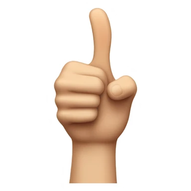 Thumbs up back of hand no fingers showing sticker