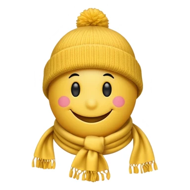 smiley face cold hat scarf sticker