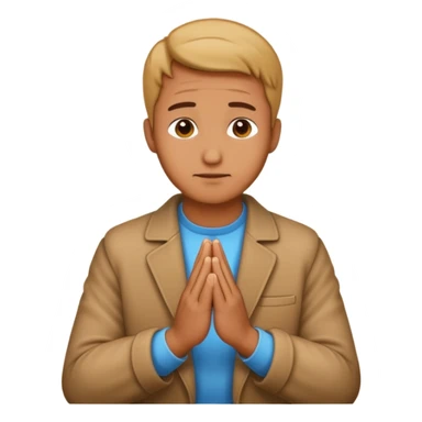 make praying man emoji looks exactly using default iphone emoji icons like man, and pray hands sticker