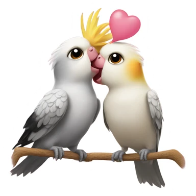 Cockatiel gives kisses sticker