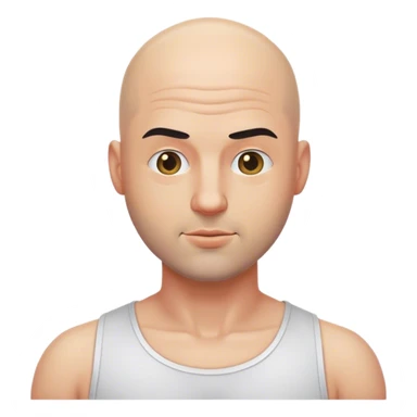 Sexy bald man sticker