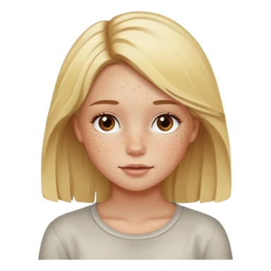 Uma miúda loira com madeixas naturais mais claras pele clara mas não tanto sardas sticker