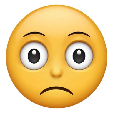 Sarcastic emoji rolling eyes showing only white part sticker