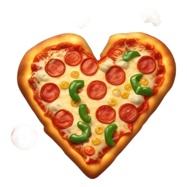 heart pizza sticker