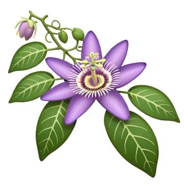 light purple passiflora vines sticker