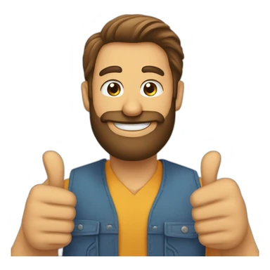 bearded-punjabi-combover-man-thumbs-up sticker