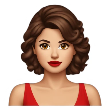 Selena Gomez hot red dress sticker
