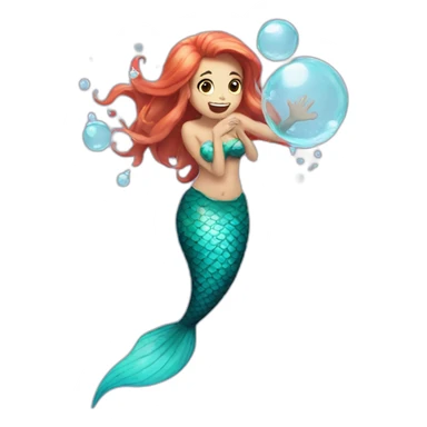 mermaid farts bubbles sticker