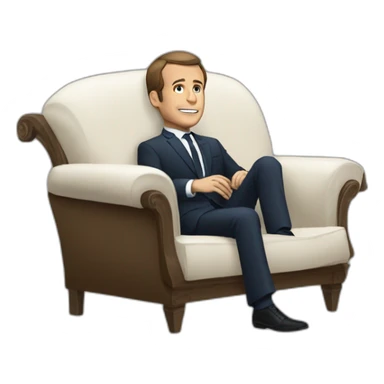 Macron couché sticker