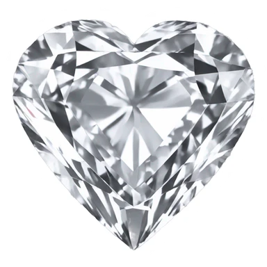 Heart shaped 56-carat white diamond sticker