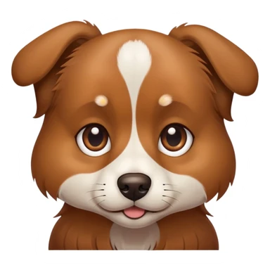 realistic dog portrait on brown sticker