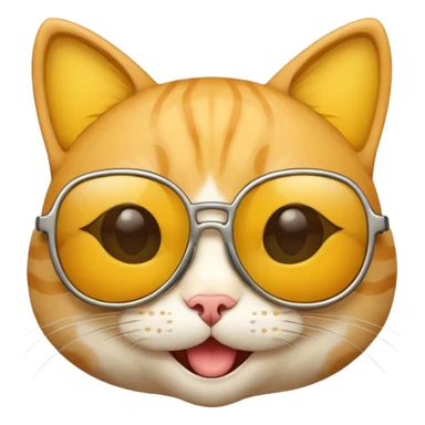 CAT with Smileys and sun glases sticker