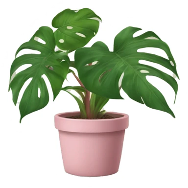 Pink and green philodendron  sticker