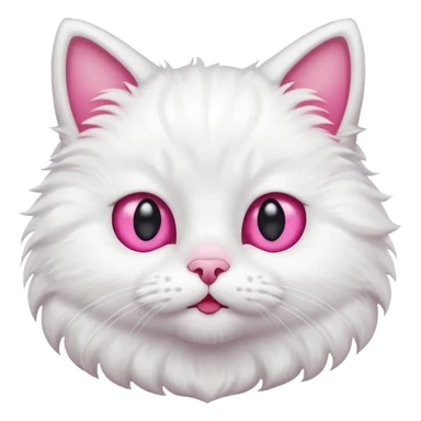 White cat funny  sticker