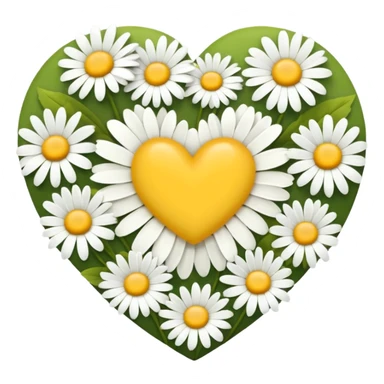 a heart made of daisies sticker