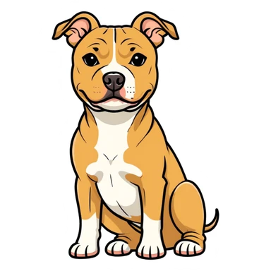 light tan brindle pitbull ￼ sticker