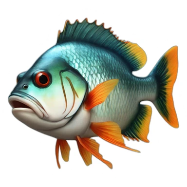 hyper realistic fishy Sanna Marin sticker