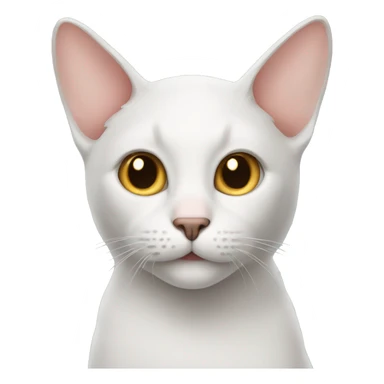 cat with long ear sticker