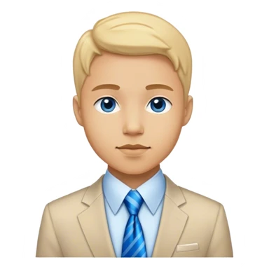 formal attire with blue necktie sticker