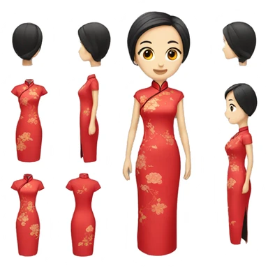 red qipao sticker