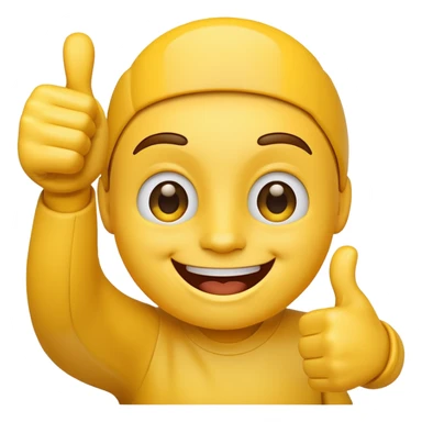 happy face with thumbs up sticker