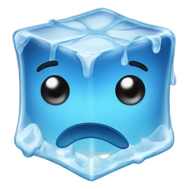 Melting ice cube sticker
