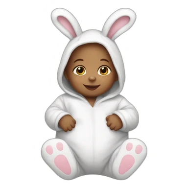 newborn in bunny costume sticker