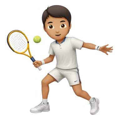 An Asian guy that plays tennis from USC sticker
