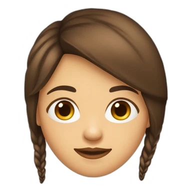 fille-brune-longs-cheveux-aux-yeux-marrons-étudiante sticker