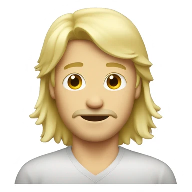 blonde guy with mullet  sticker