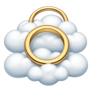 wedding ring on a cloud sticker