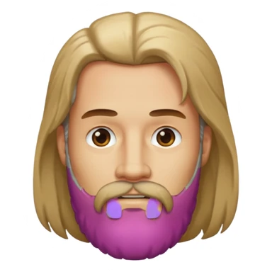 رجل لديه شعر طويل ولحية sticker