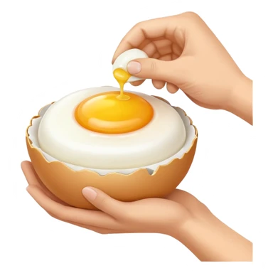 cracking egg for a cake sticker