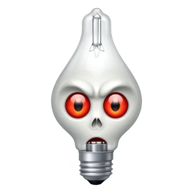 bulb with vampire eyes sticker