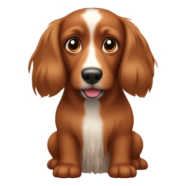 Brown Miniature Long-Haired Doxen sticker