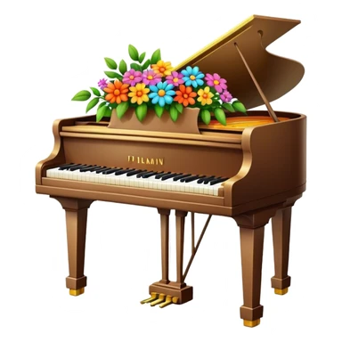 Um piano com flores  sticker