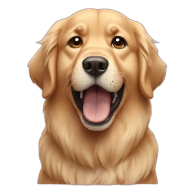 angry dog golden retriever sticker