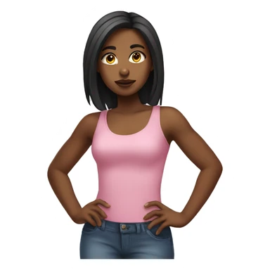 Girl doing slay pose sticker