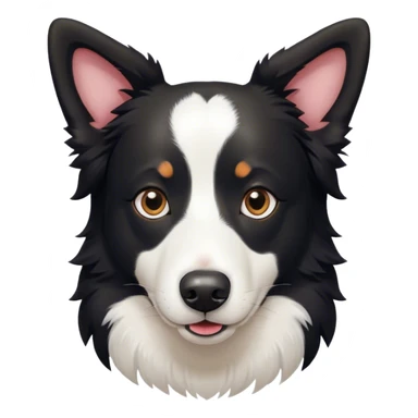Black border collie  sticker