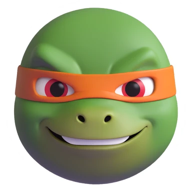 the face of the red ninja turtle  sticker