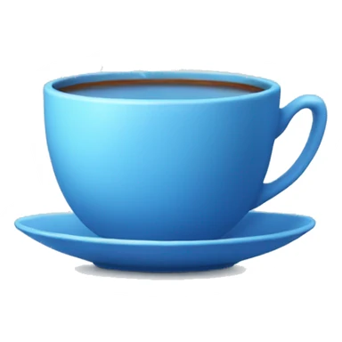 blue tea cup aesthetic sticker