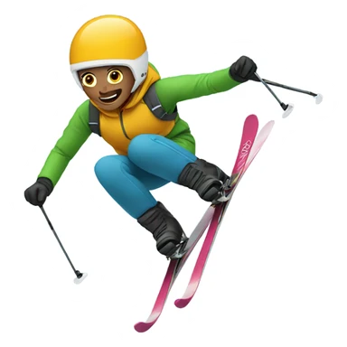Skiing person falling sticker
