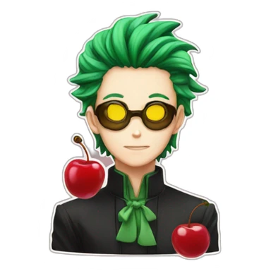 Noriaki kakyoin with cherry sticker