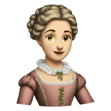 18th century Swiss young lady in dress sticker
