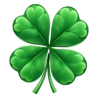 Five leaf clover black sticker