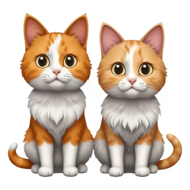 2 cats head sticker