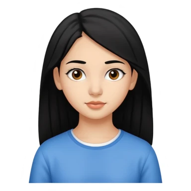 Fait une fille de 15 ans origine Tunisienne avec kes cheveux lisse noir sticker