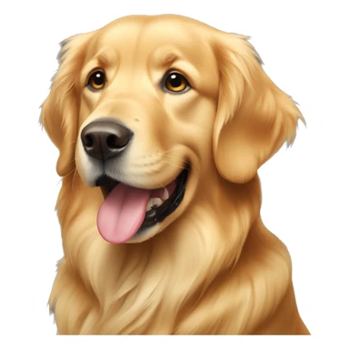 A golden retriever that loves food sticker