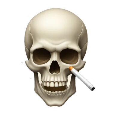 skull with cigarette sticker